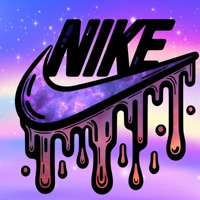 dripping nike logo