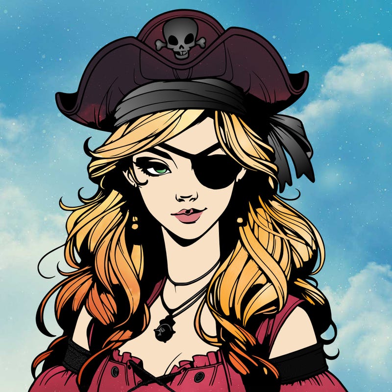 realistic pirate that’s a girl