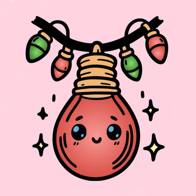 small bulb of a garland