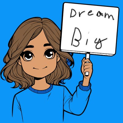 realistic girl holding up a sign