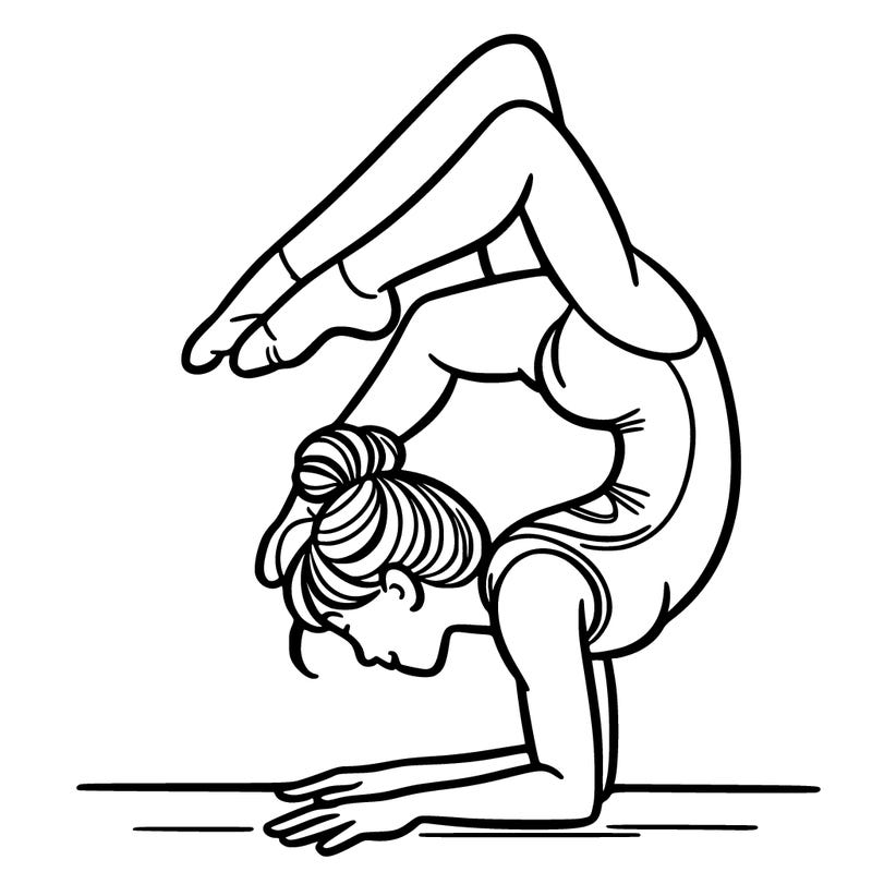 gymnast doing a backward flexibility