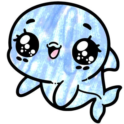 cute kawaii dolphin