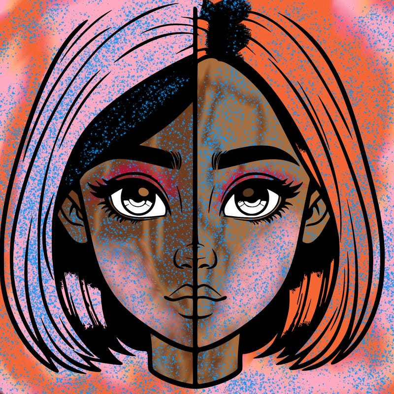 realistic girl split