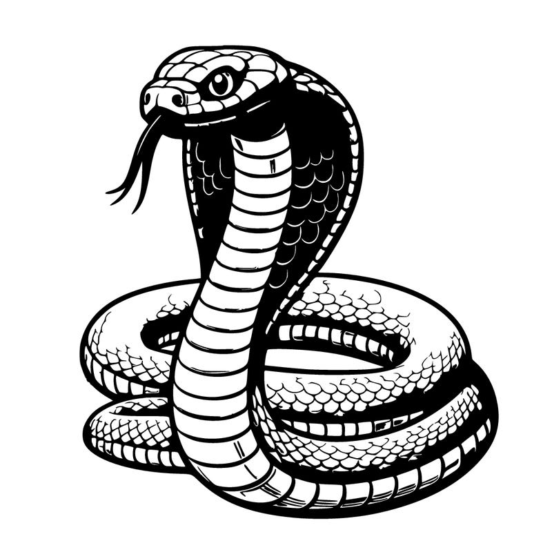 realistic lemon king cobra snake