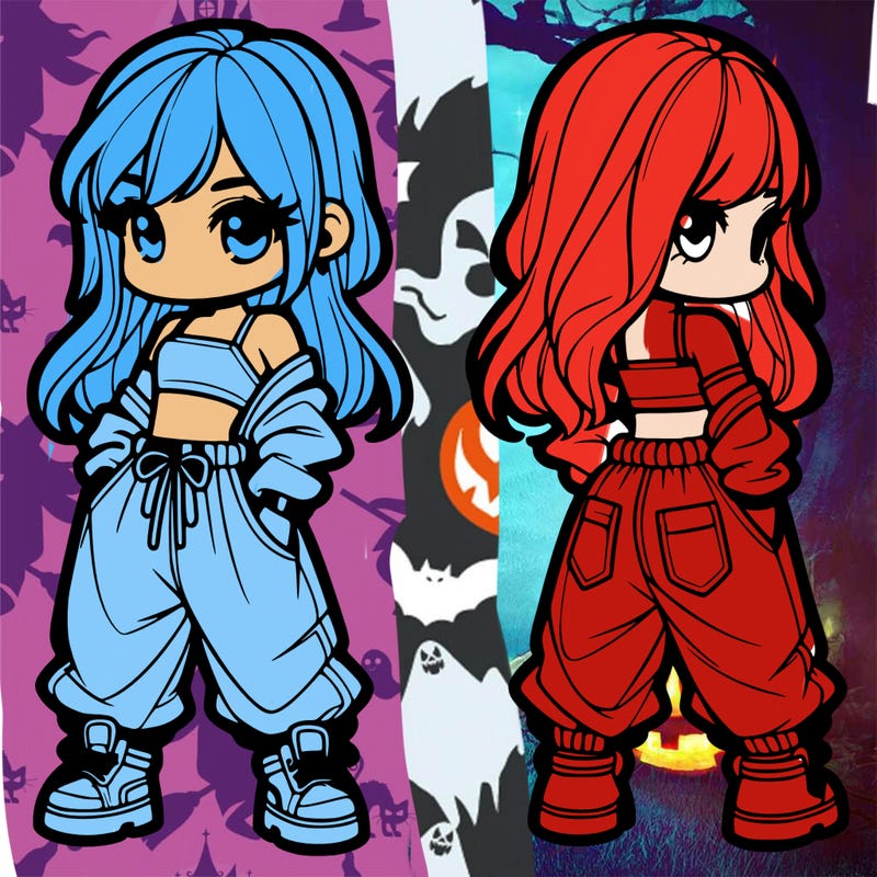 girl in crop top and baggy pants