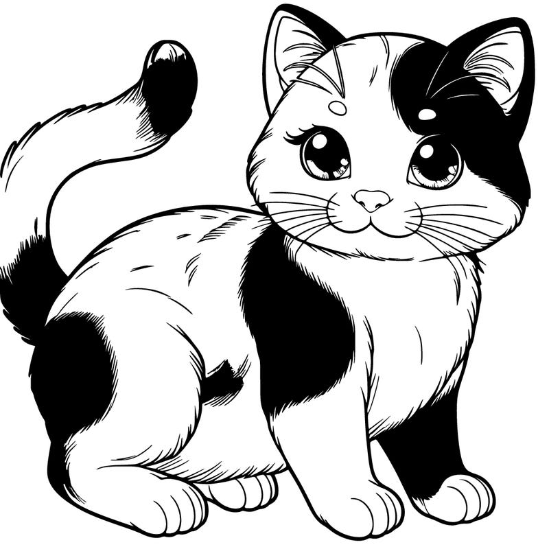 a realistic calico cat