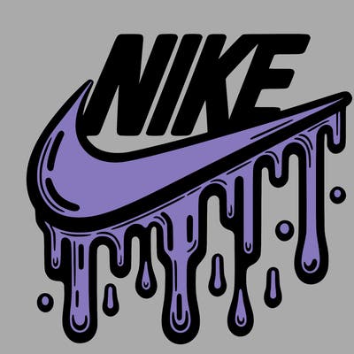 dripping nike logo