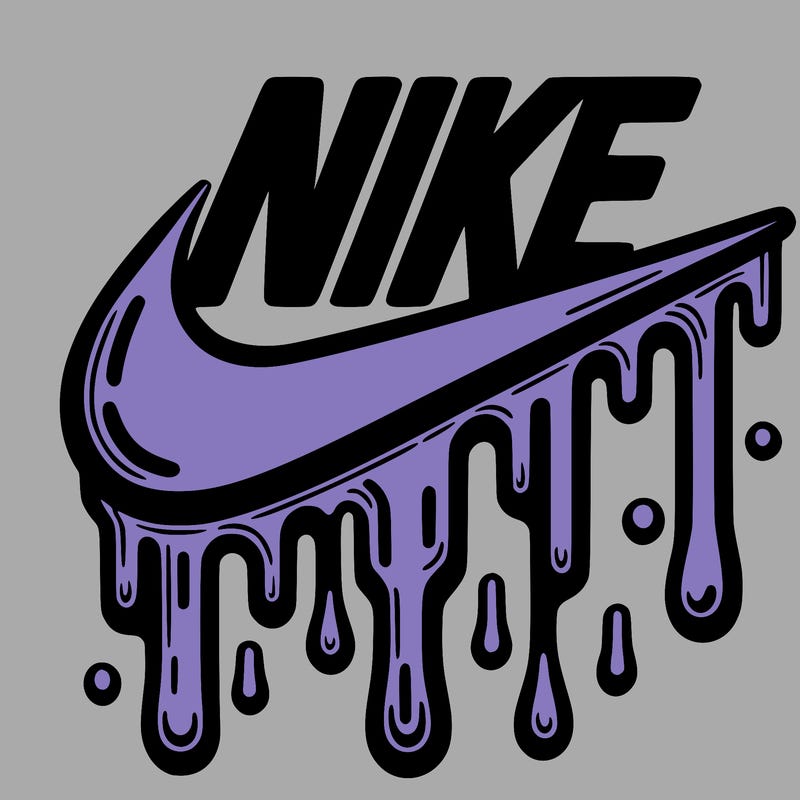 dripping nike logo