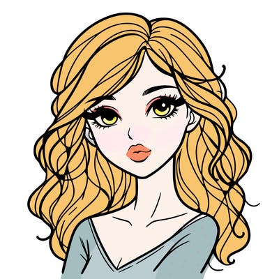 a beautiful lady with cute lips