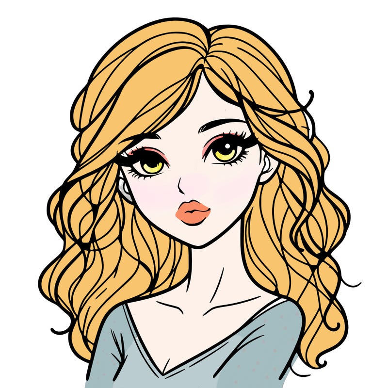 a beautiful lady with cute lips