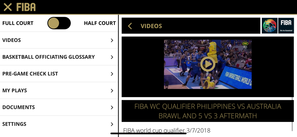 FIBA iRef Pre-Game - Sports App | MWM