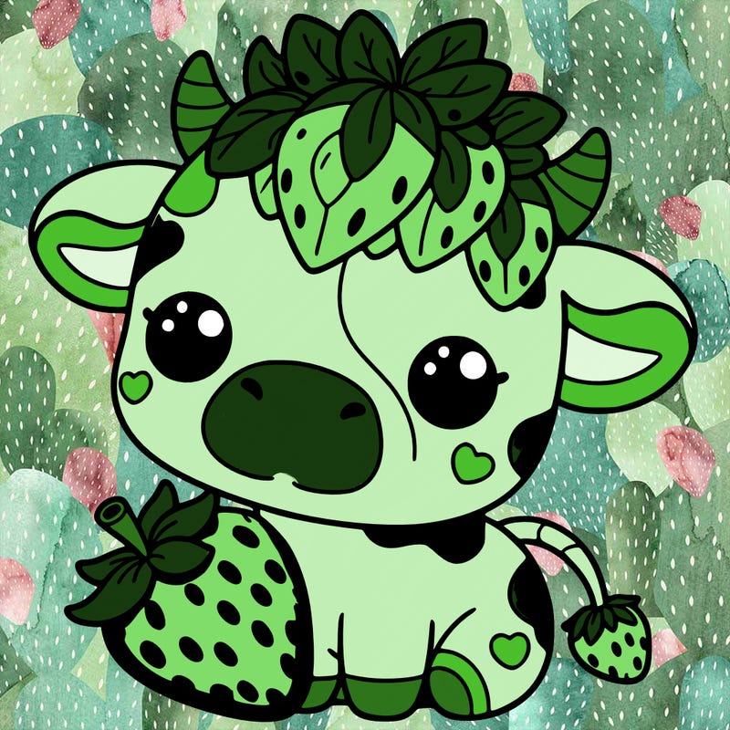 cute strawberry cow