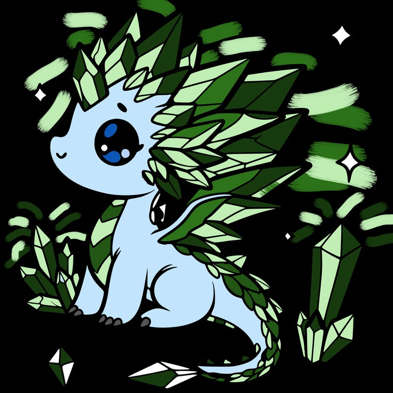 little cute crystal dragon