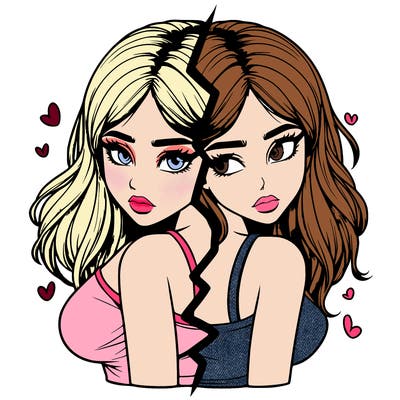 realistic girl split