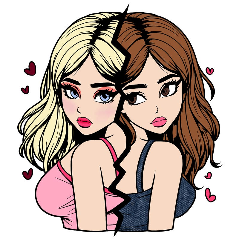 realistic girl split