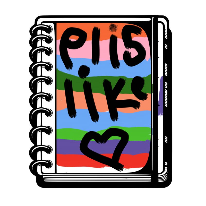 blank, realistic notebook