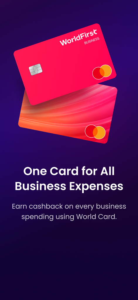 WorldFirst - WorldFirst World Card。ビジネス経費の管理とキャッシュバックの獲得に使用します。