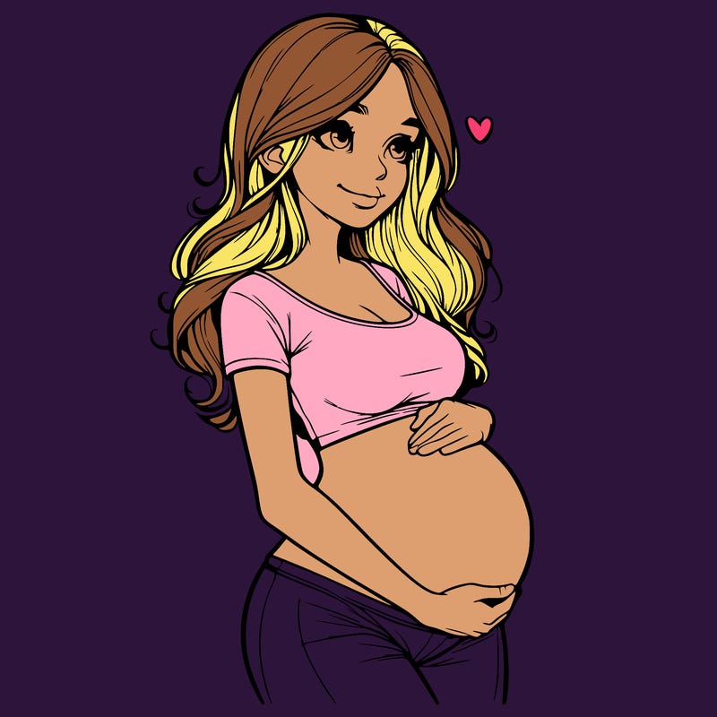 realistic pregnant girl