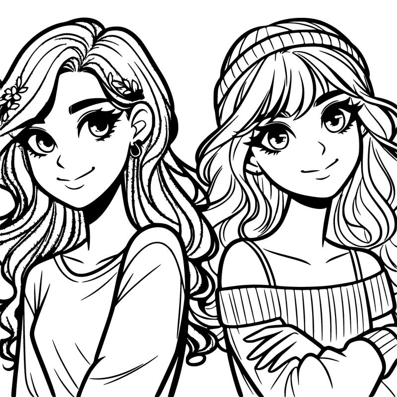 two teen girl beautiful