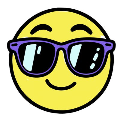 emoji with sunglasses