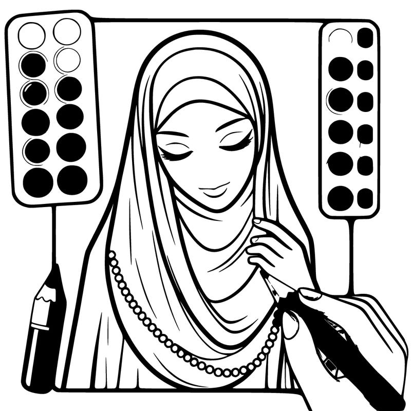 a veiled woman in ramadan