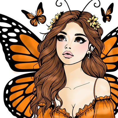 butterfly fairy realistic girl