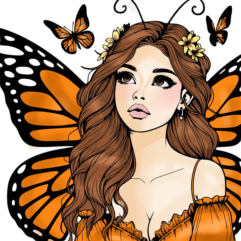 butterfly fairy realistic girl