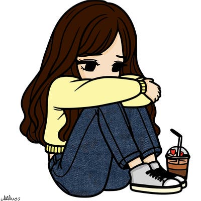 a girl  after a breakup