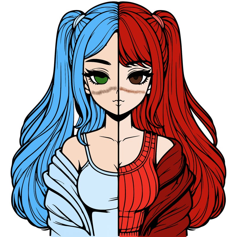 realistic girl split