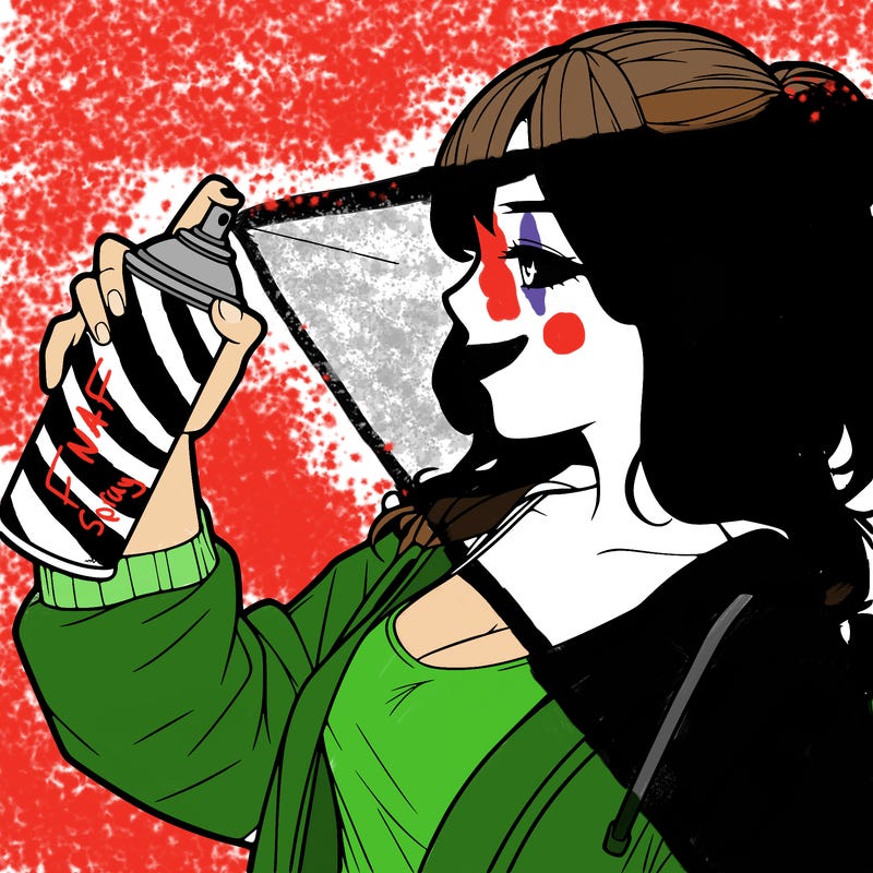 a realistic girl spray, painting