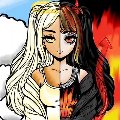 realistic girl split