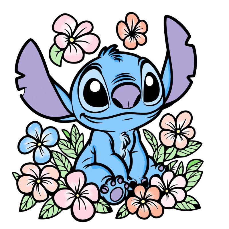 stitch with flowers