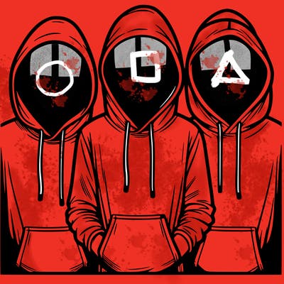 3 faceless people in  hoodies