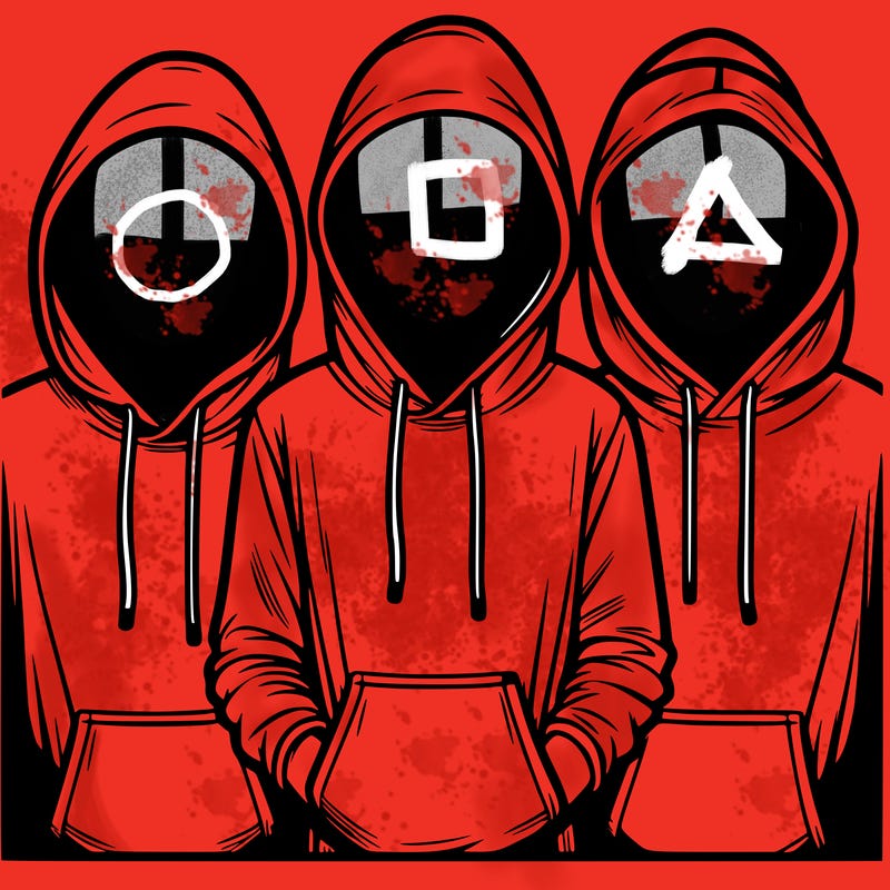 3 faceless people in  hoodies