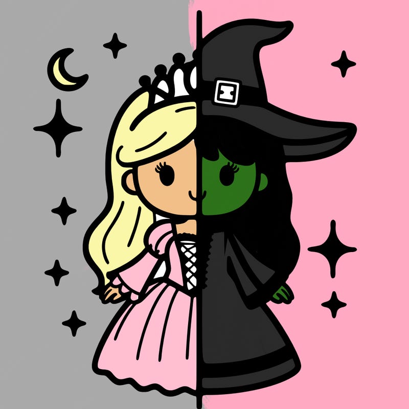 split princess and witch