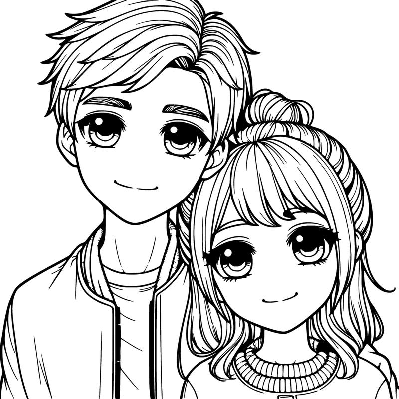realistic cute couple