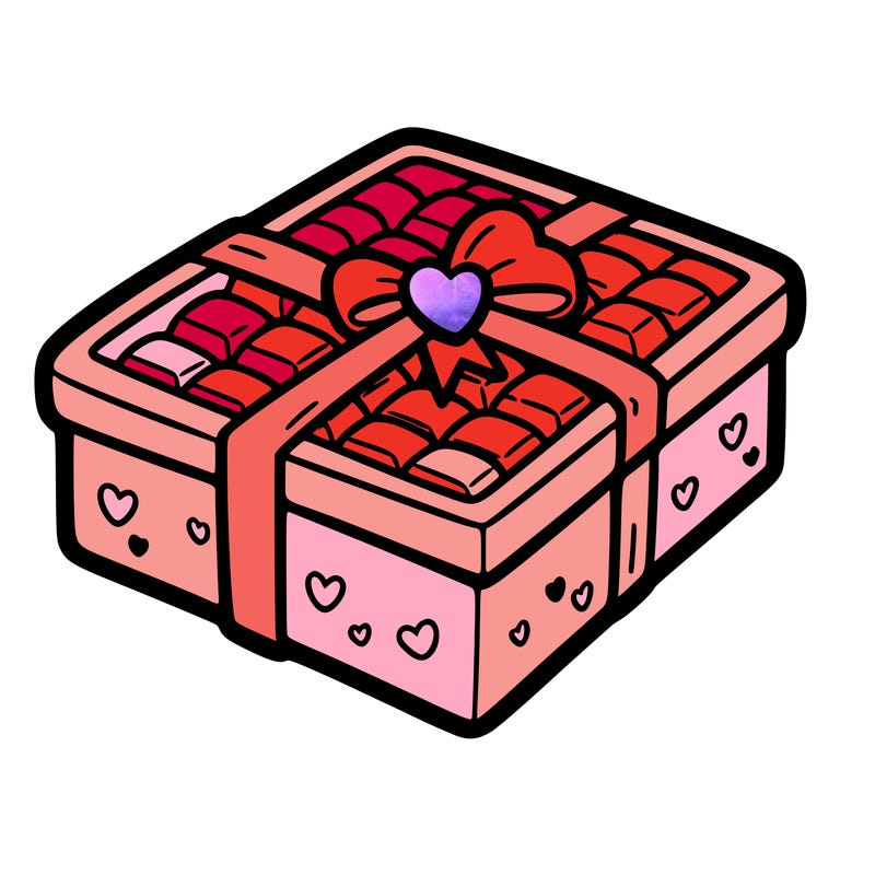a box of chocolate for valentines day