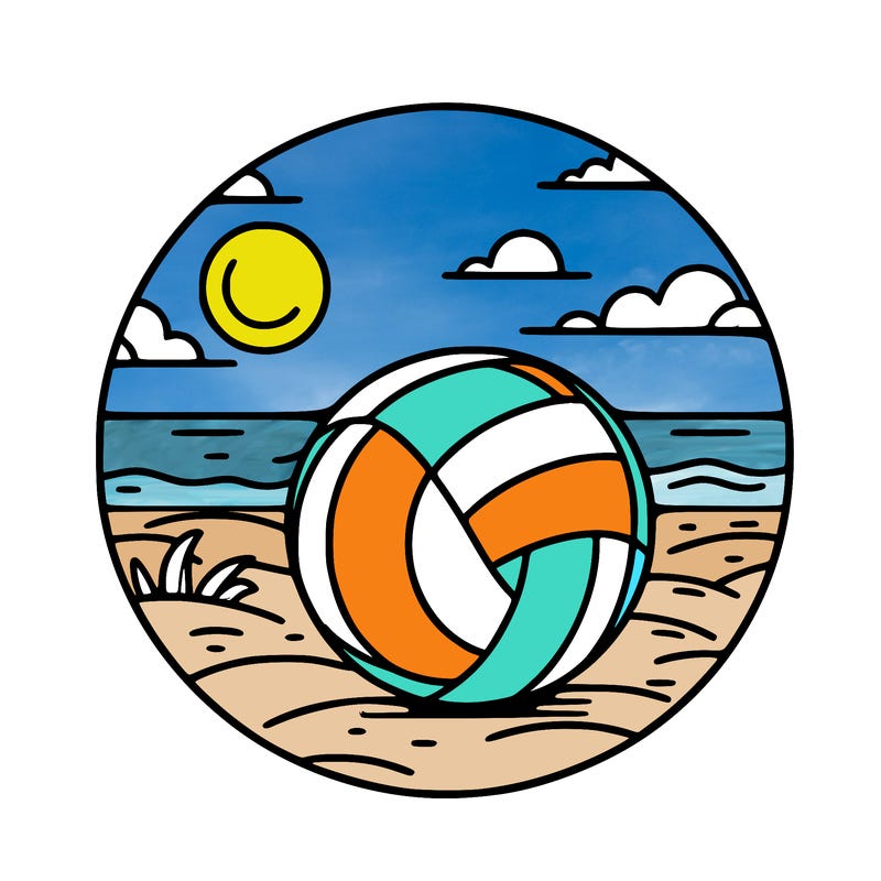 volleyball on a beach