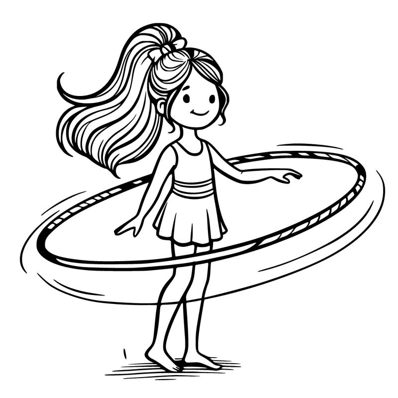 hula hoop gynastic girl teenage