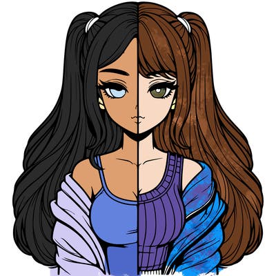 realistic girl split