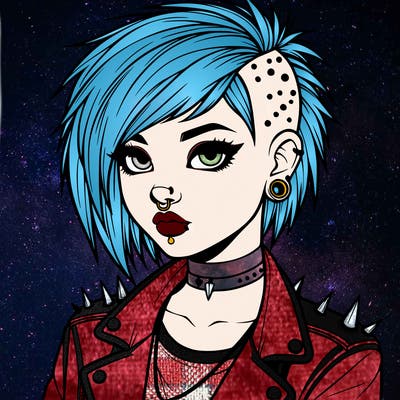 realistic punk girl