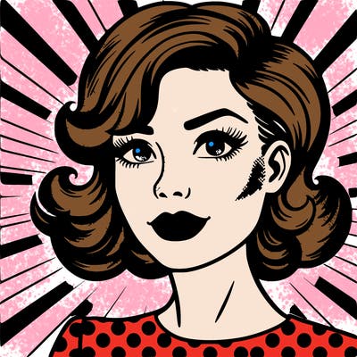 retro pop art girl
