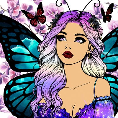 butterfly fairy realistic girl