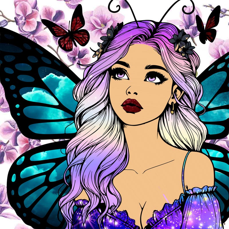 butterfly fairy realistic girl