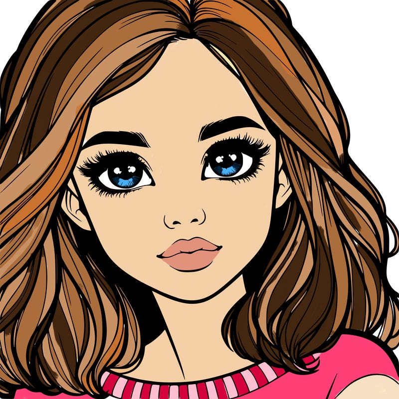 realistic girl whith cute eyes
