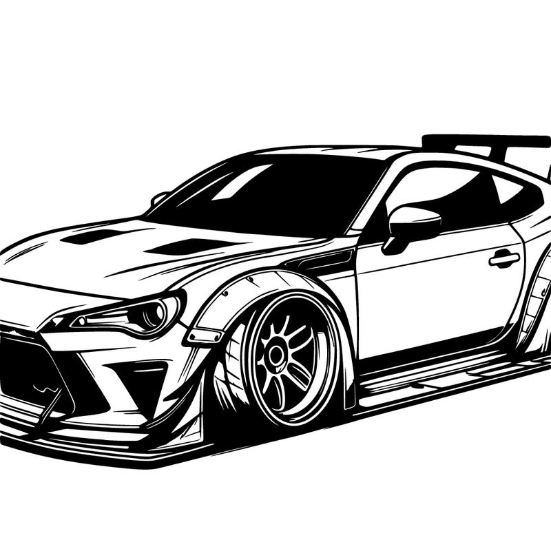 a sports car lowered