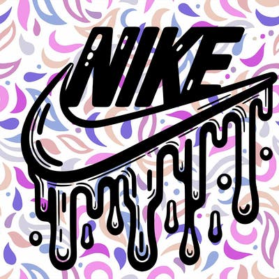 dripping nike logo