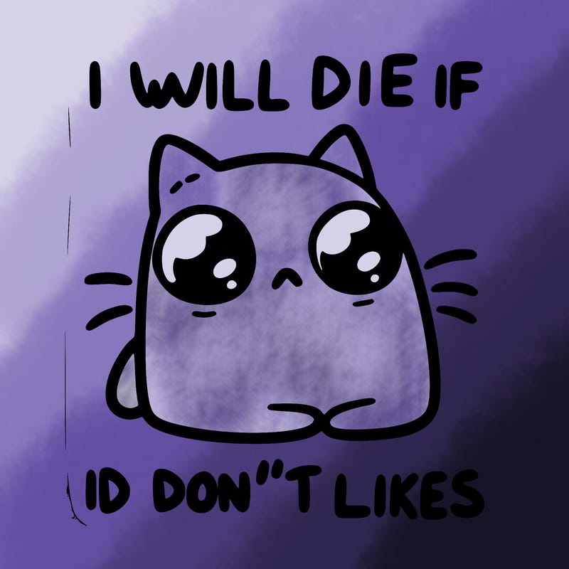 a cat that will die if we don’t get 10 likes