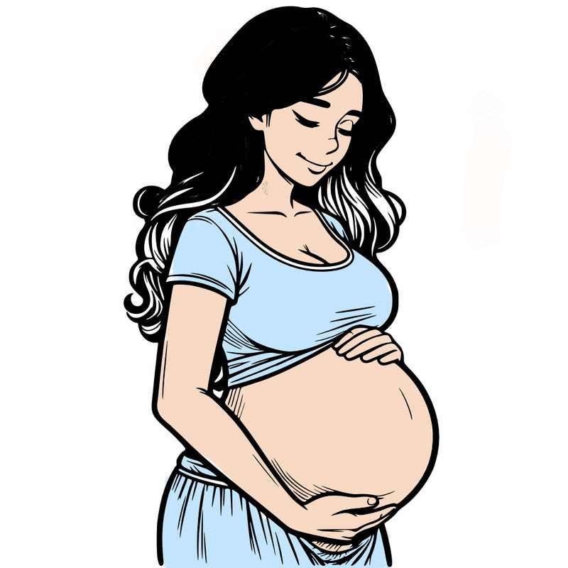 woman heavily pregnant realistic