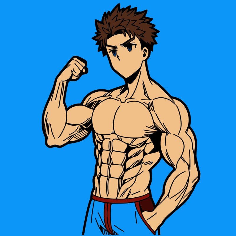 hot muscular guy anime